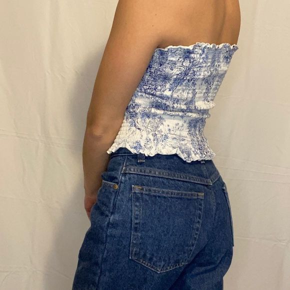 PATTERN shirred sleeveless top. Size small. - Picture 3 of 4